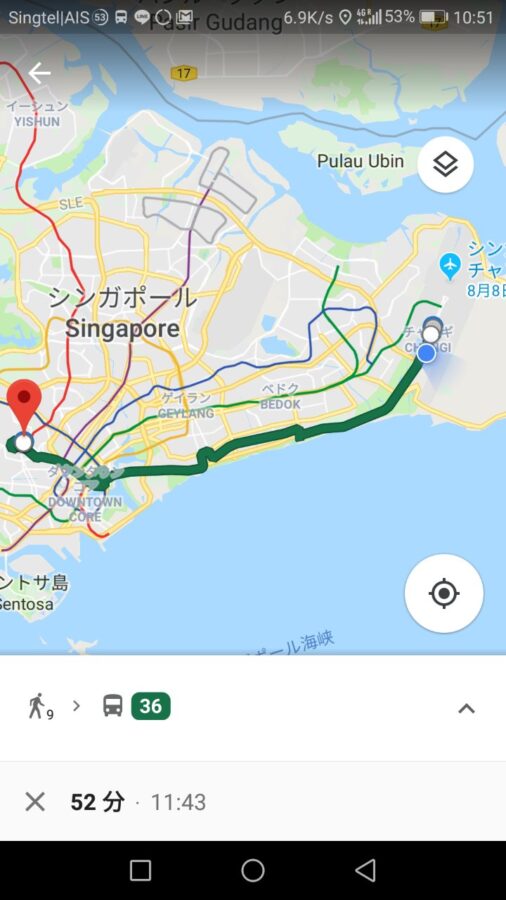 グーグルマップバス移動表示1