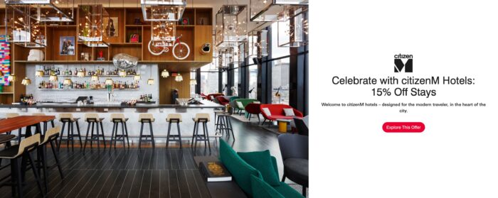 Celebrate with citizenM Hotels: 15% Off Stays