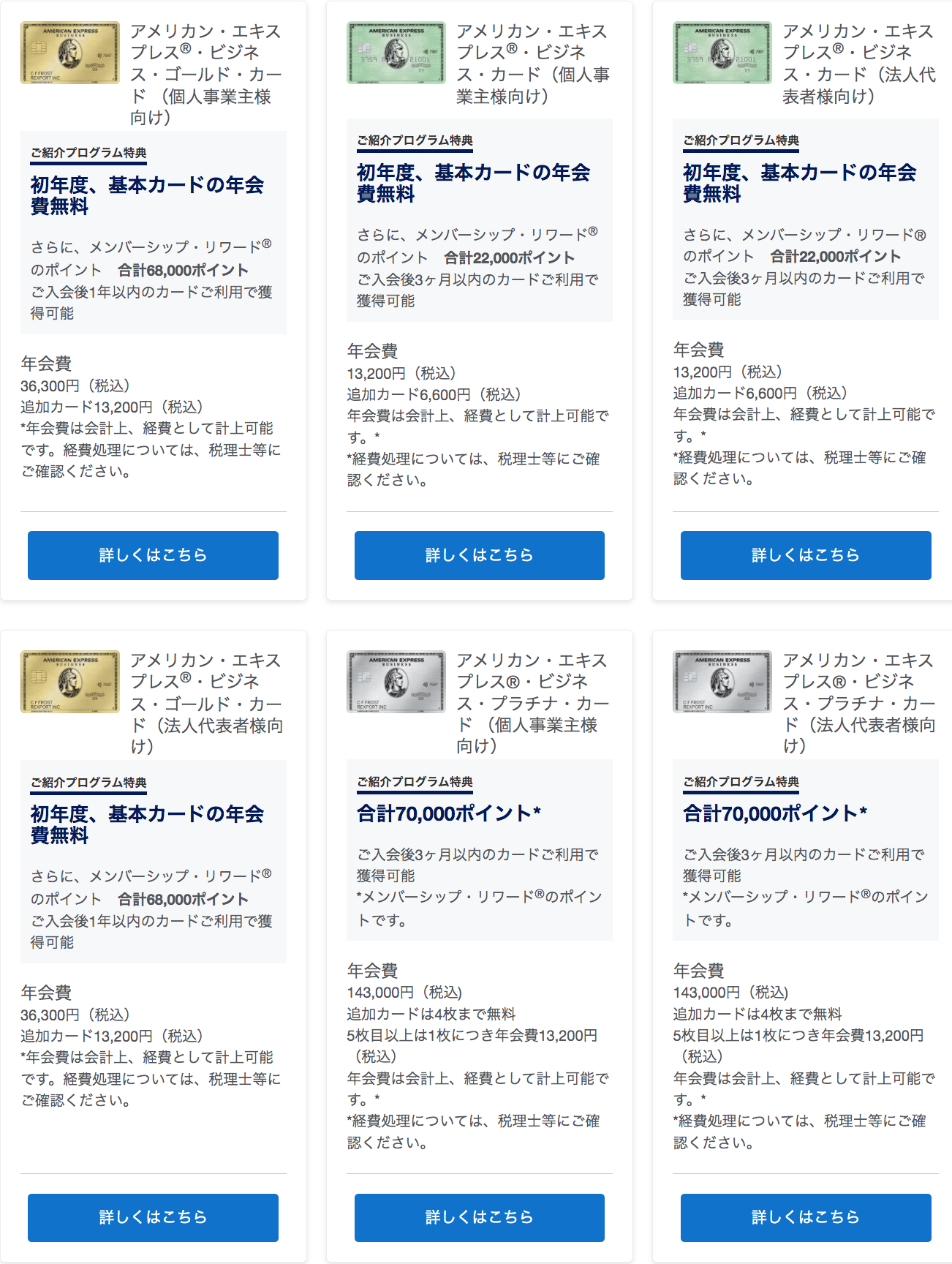 ビジネスカード紹介一覧