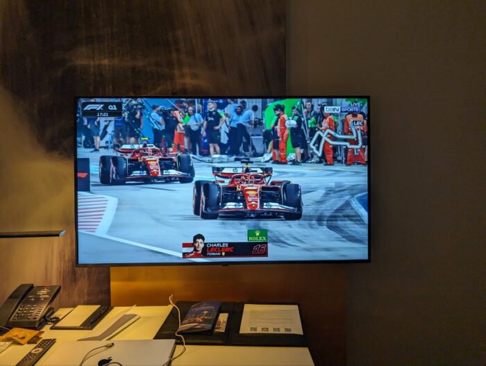 JWマリオットシンガポール部屋でF1観戦