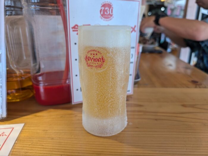 73バルで一杯。