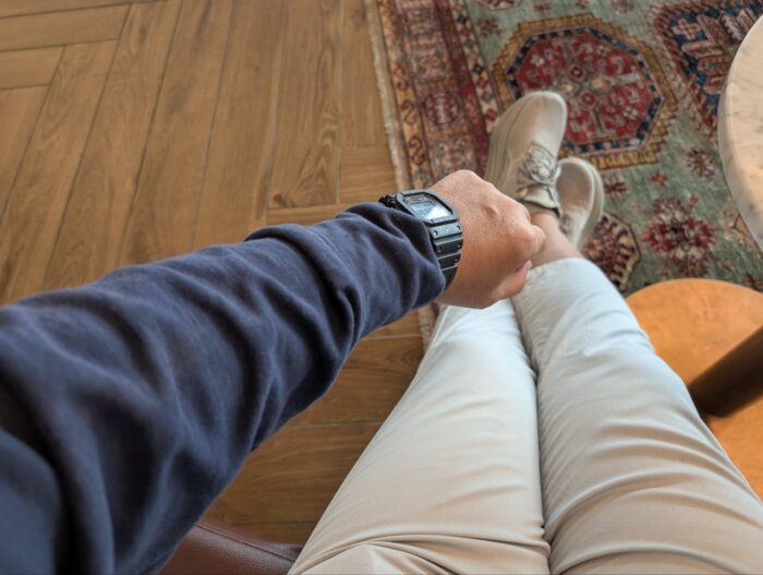 ラウンジ内防寒着。